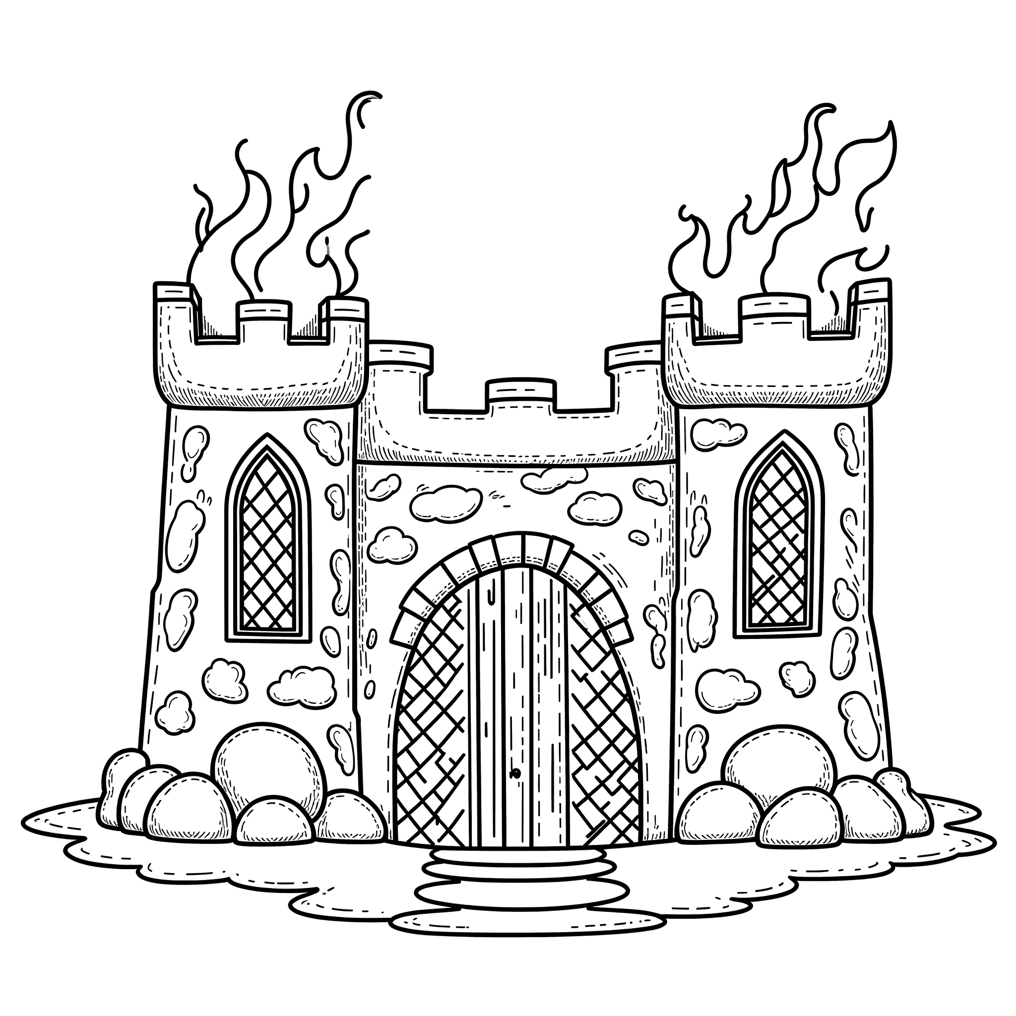 Castle Dungeon with Torches