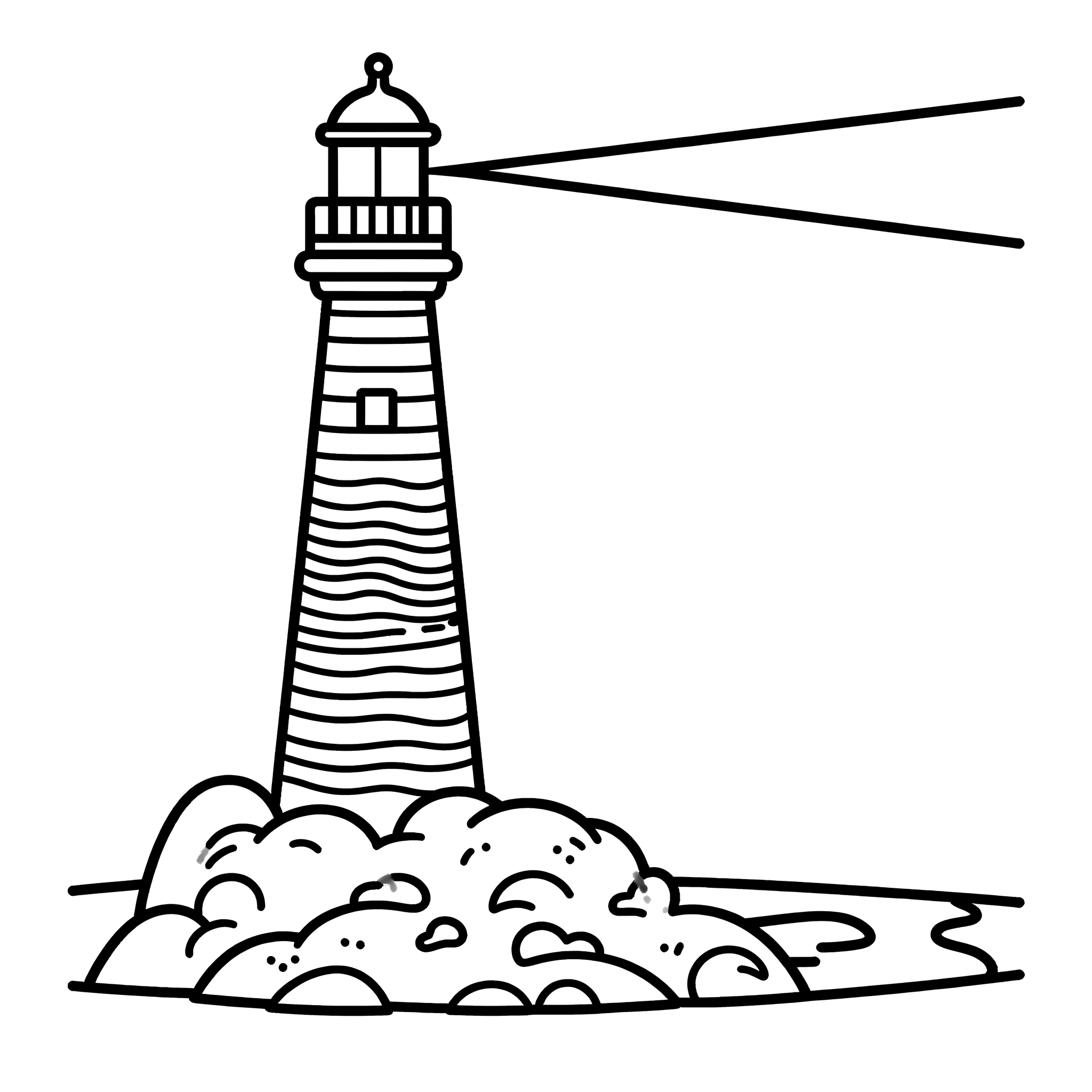 Pagina da Colorare del Faro Patriottico