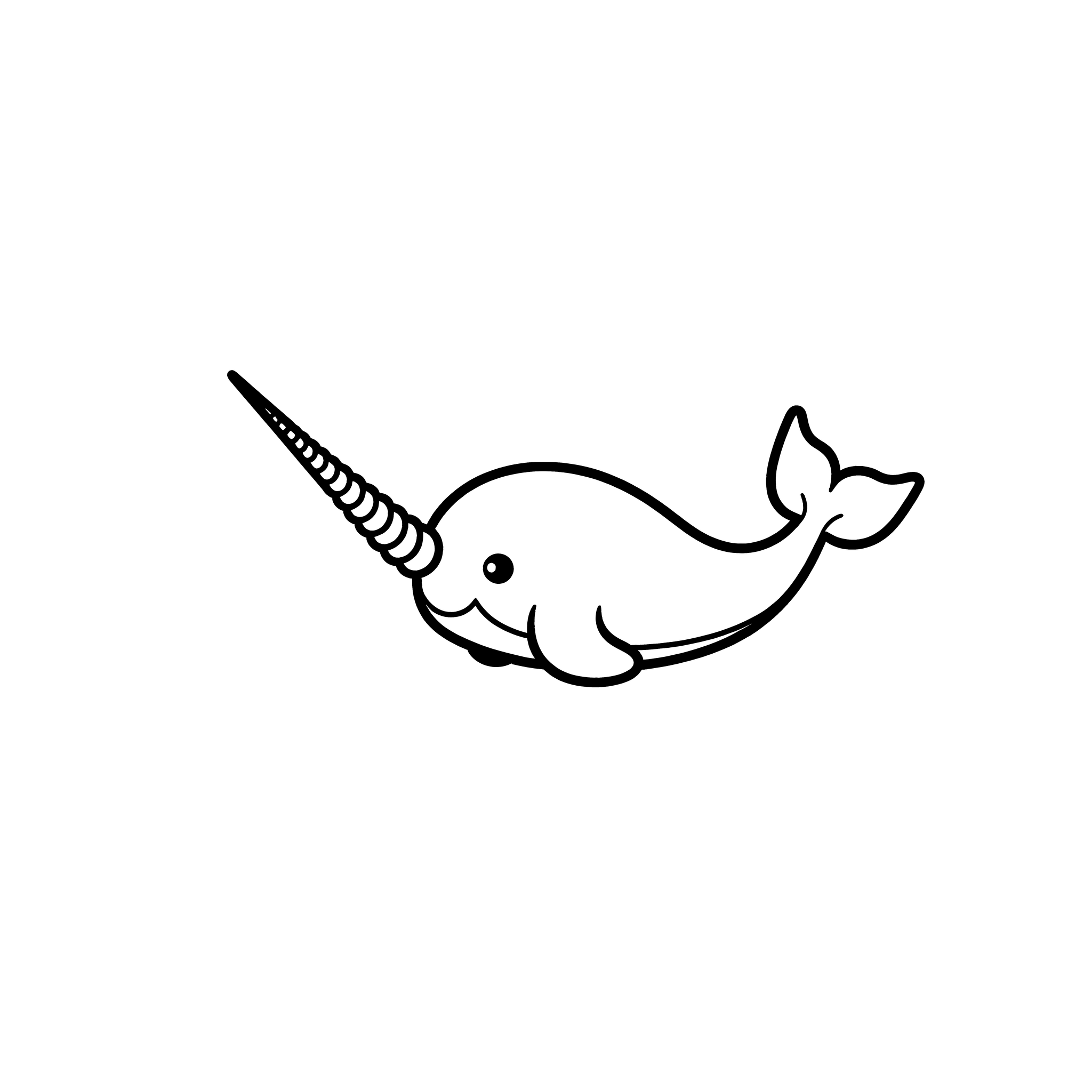 Narwhal with Spiraling Tusk