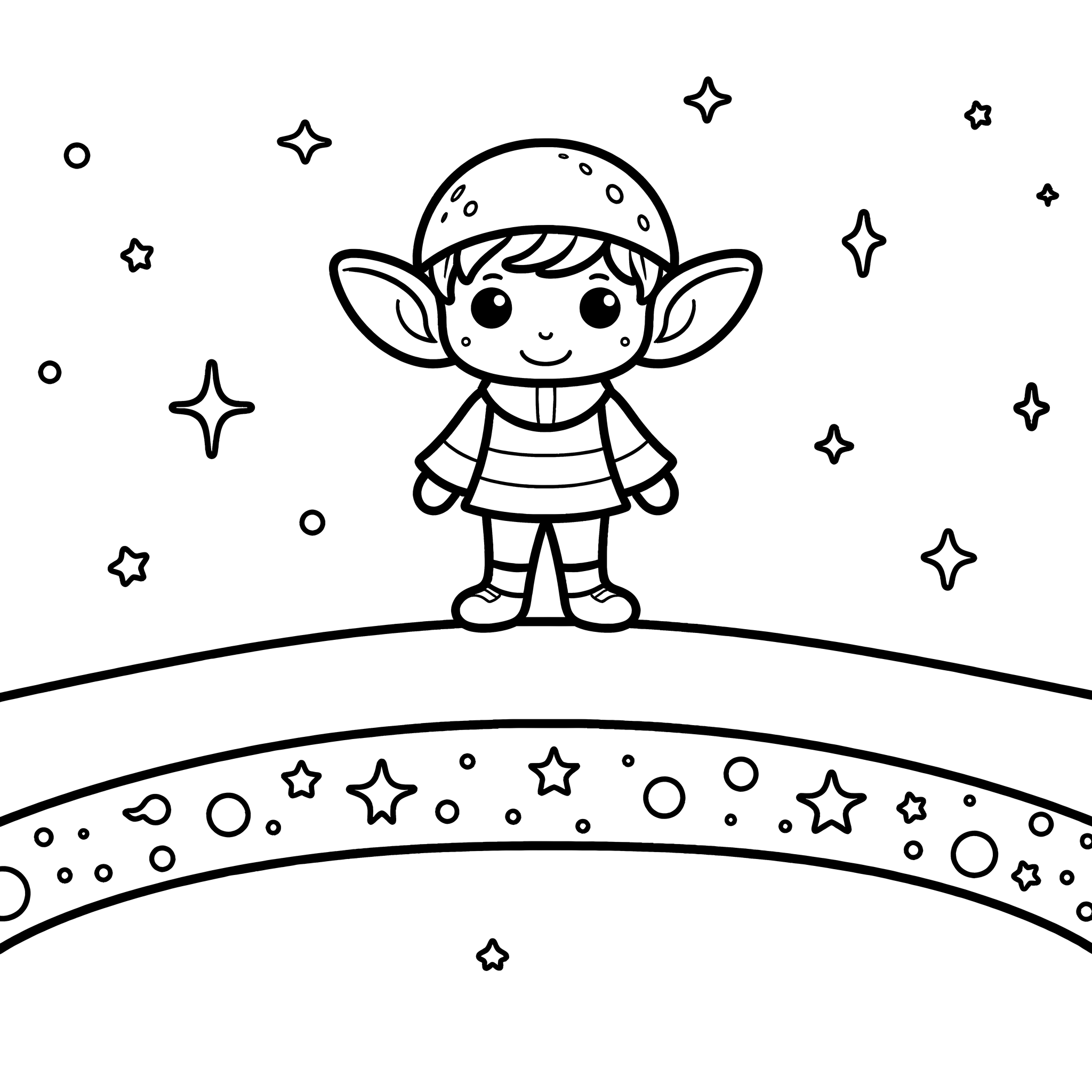 星の橋の上のエルフ