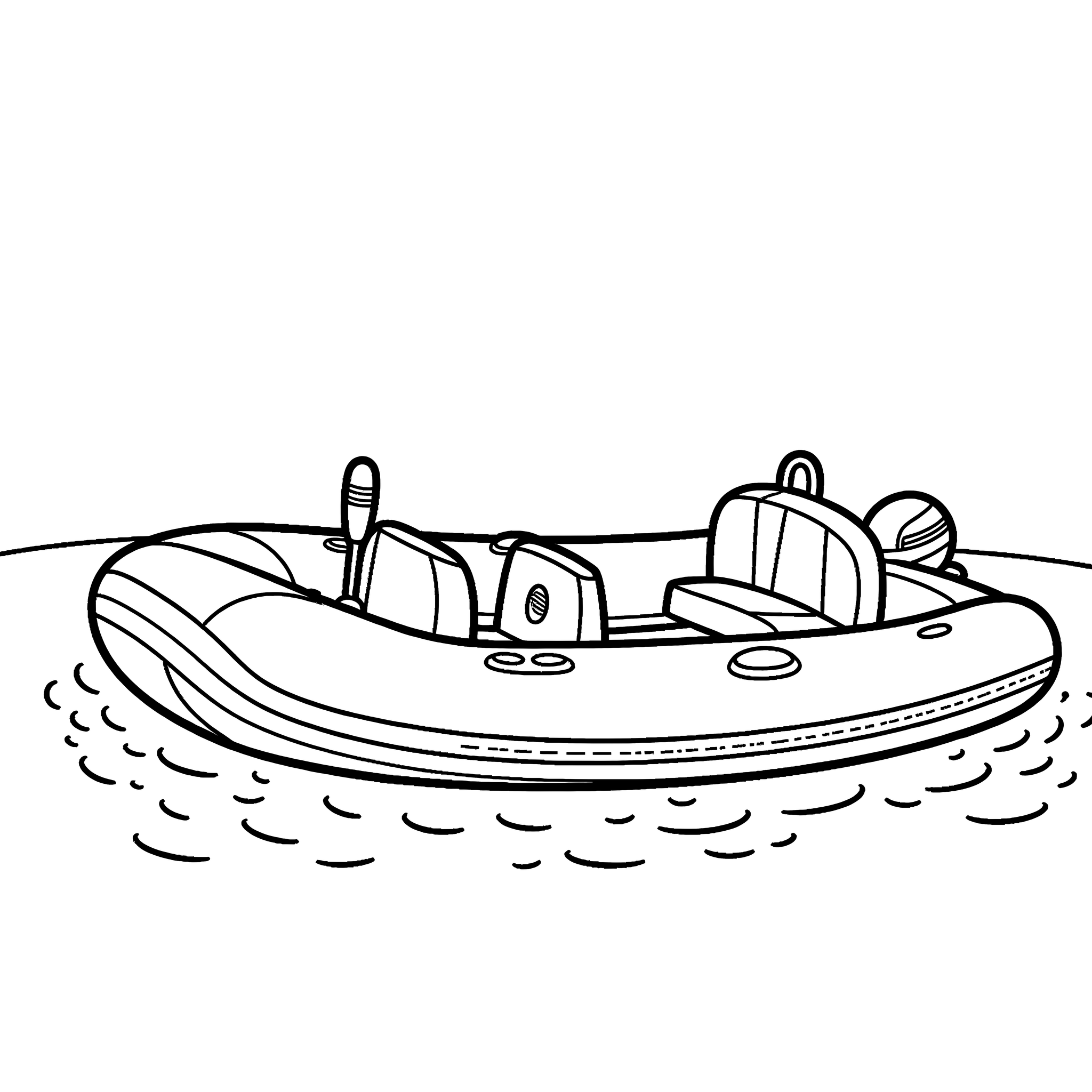 Rubber Dinghy with Motor